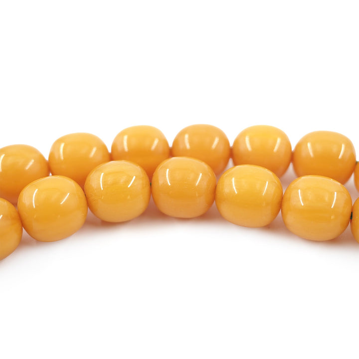 Rod Material Mascot Size Pressed Amber Tasbeeh - WATD647