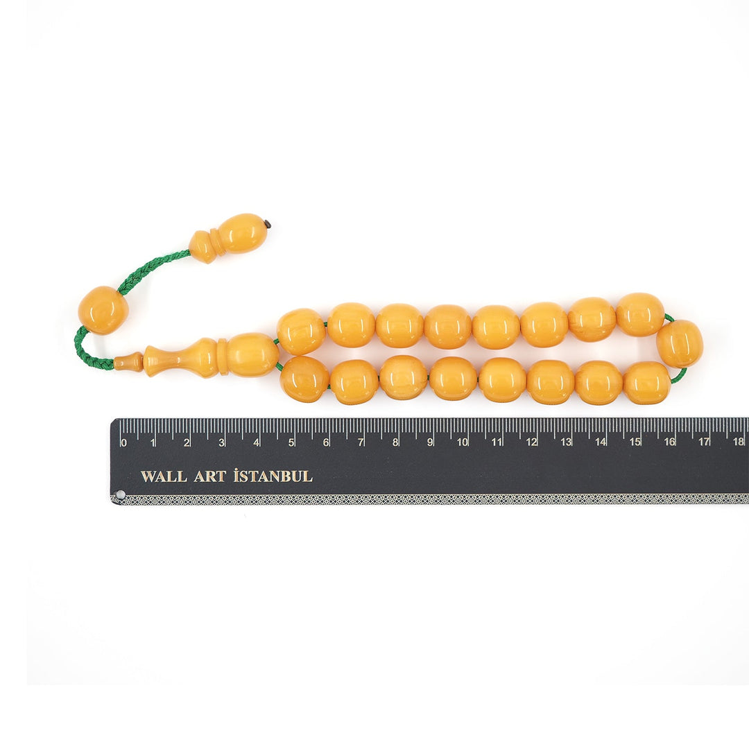 Rod Material Mascot Size Pressed Amber Tasbeeh - WATD647
