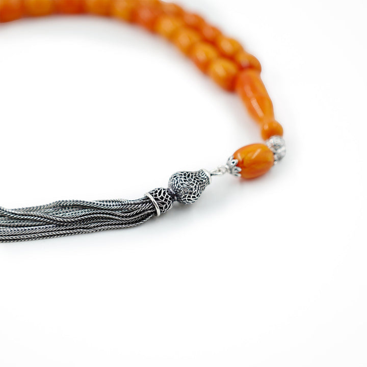 Catalin Tasbeeh with Silver Tassel  – WATD661