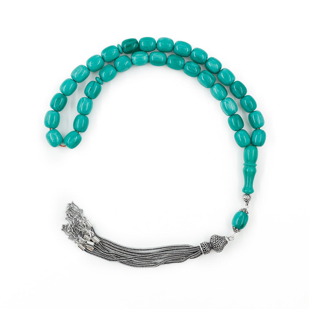 Catalin Tasbeeh with Silver Tassel  – WATD664