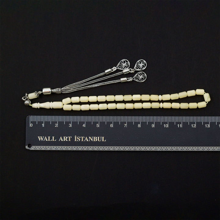 Mini Size Amber Tasbeeh with Silver Tassel – WATD676