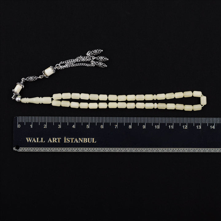 Mini Size Amber Tasbeeh with Silver Tassel – WATD683