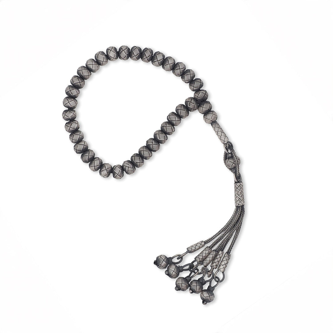 Handwoven 1000-Fineness Silver Kazaziye Tasbeeh – WATD698