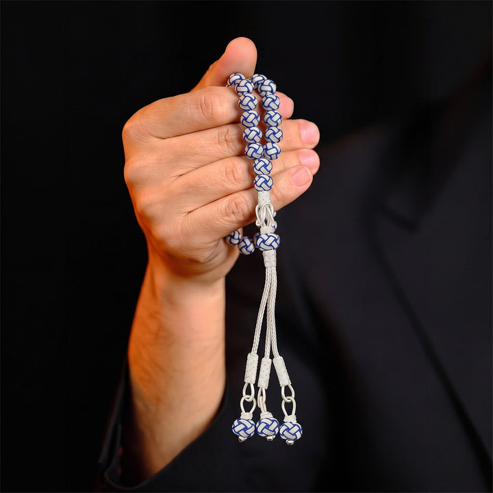 Handwoven 1000-Fineness Silver Kazaziye Tasbeeh – WATD702