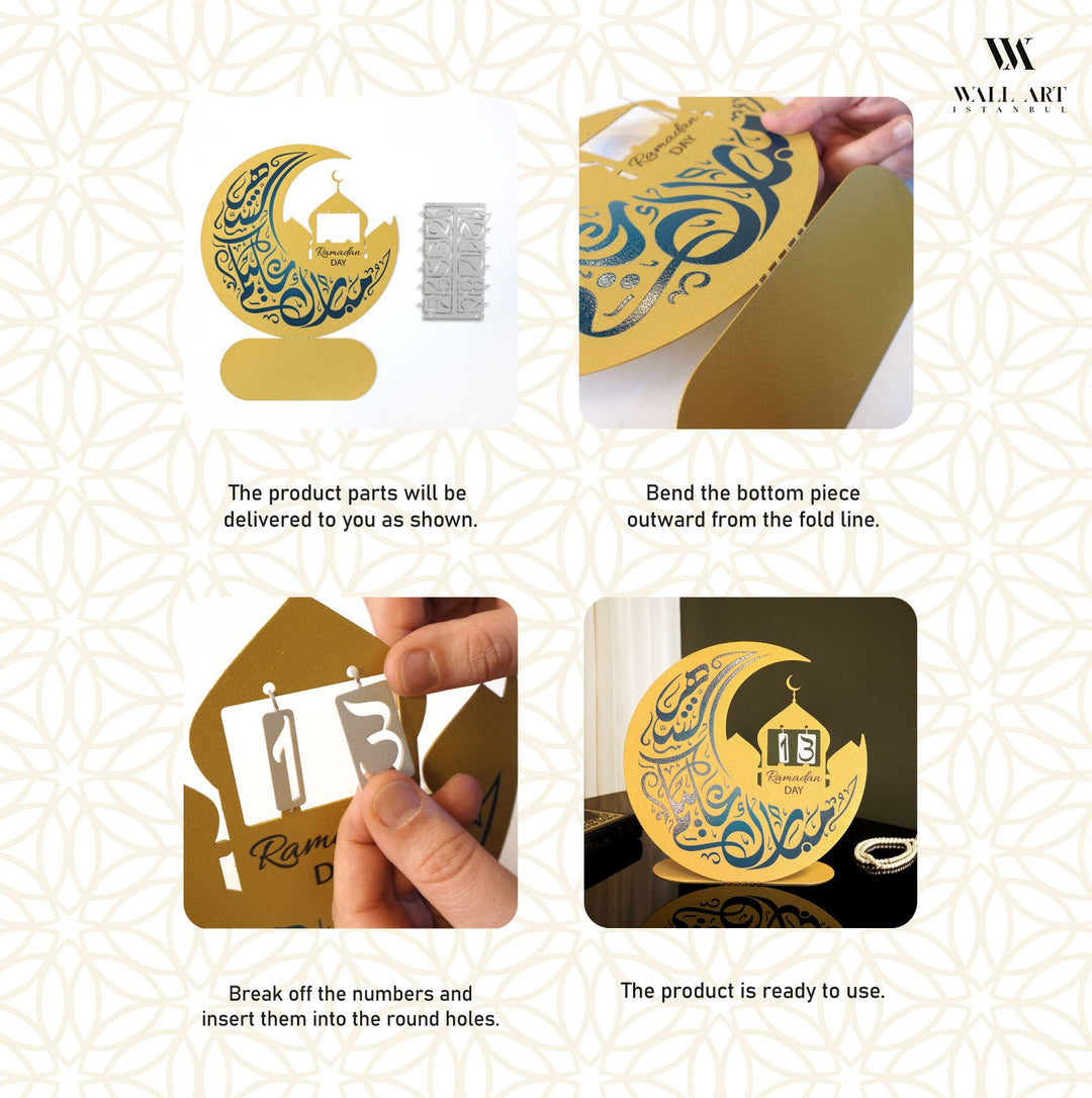 Metal Ramazan Takvimi Written Ramadan Calendar - WAMH218