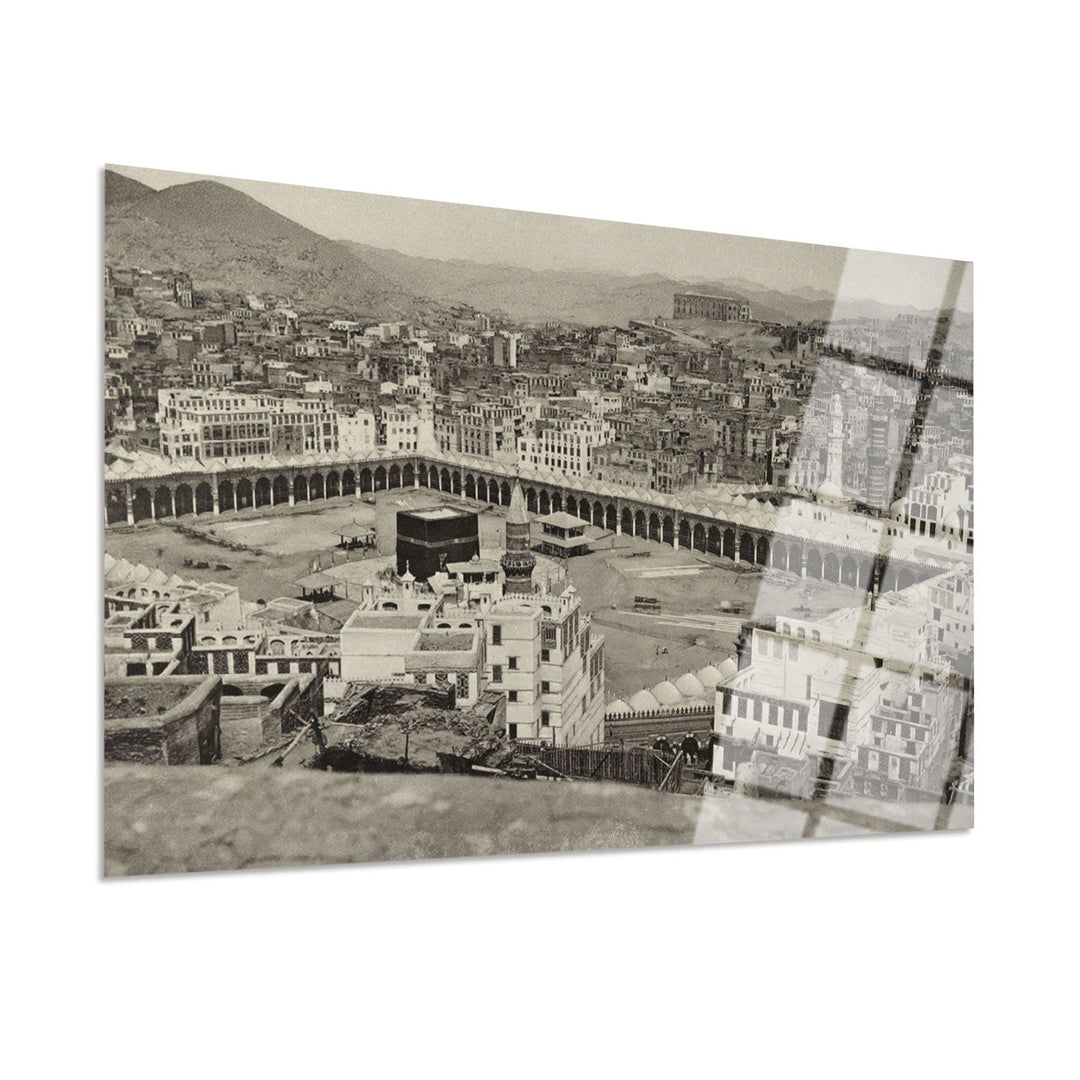 Old Kaaba Image Glass Wall Art - WTC059