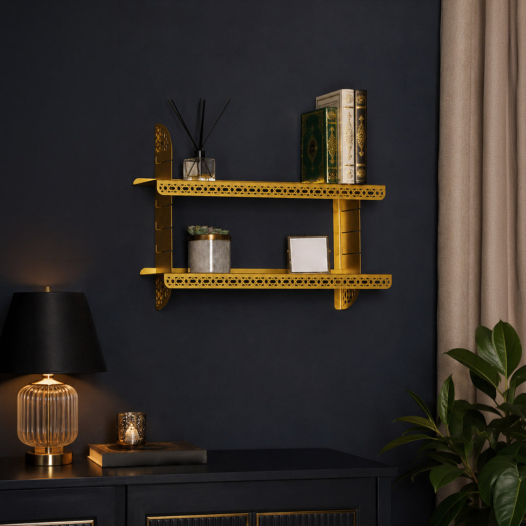 Kadem Adjustable Metal Islamic Wall Shelf - WAMH199