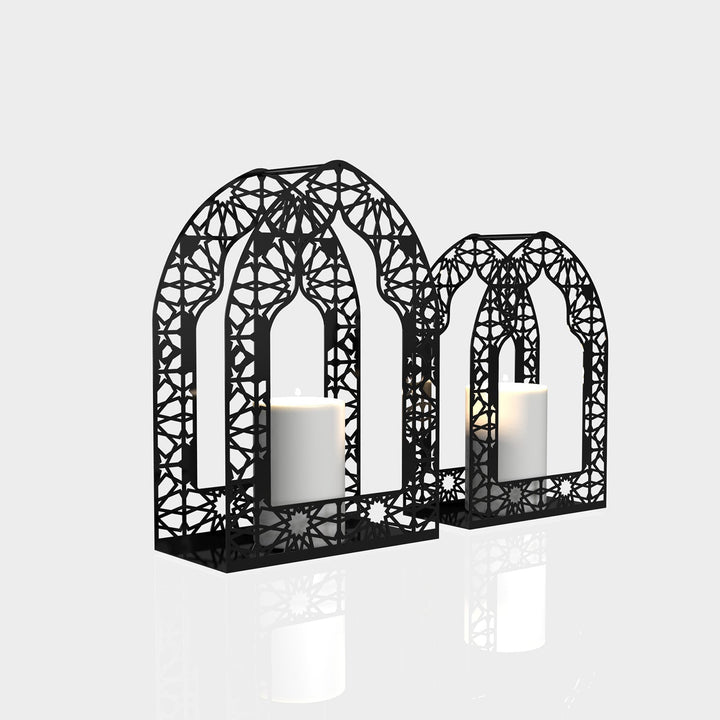 Metal Islamic Candle Holder Set of 2 - WAMH168