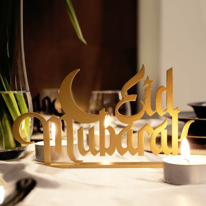 Metal Ramadan Mubarak, Ramadan Kareem & Eid Mubarak Decor Set of 3 - WAMH121