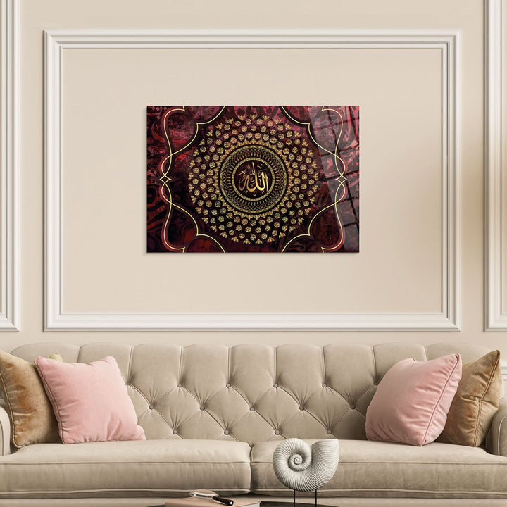 99 Names of Allah (Asmaul Husna) Glass Islamic Wall Art - WTC035