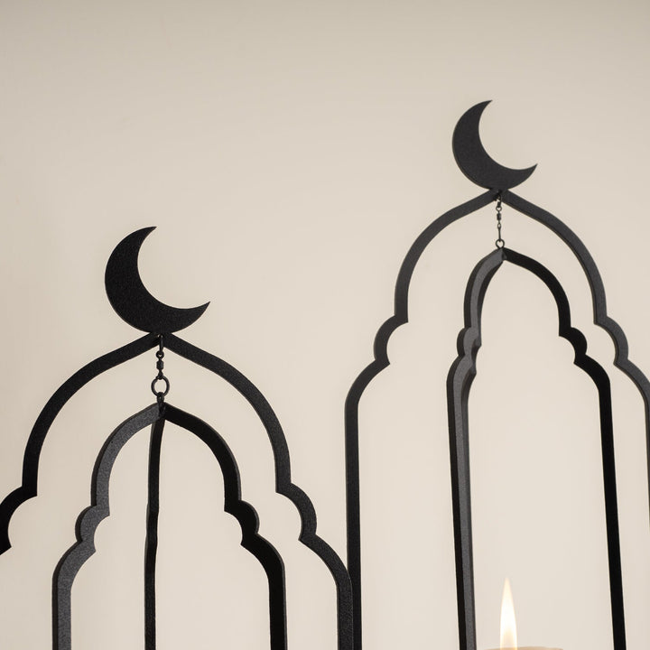 Metal Islamic Candle Holder Set of 2 - WAMH145