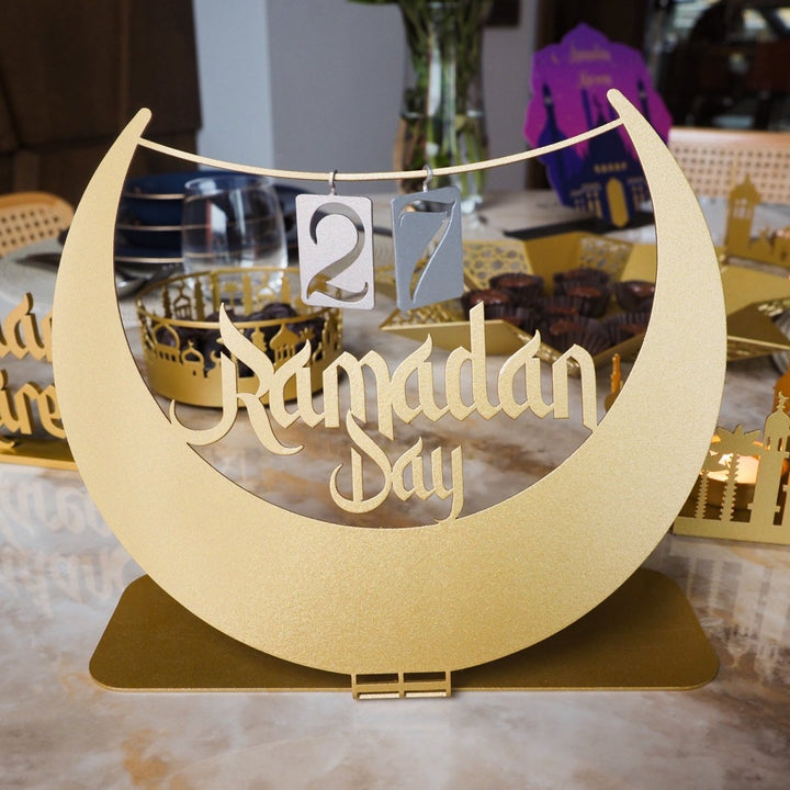Ramadan Calendar Metal Tabletop Decor - WAMH125 - Wall Art Istanbul