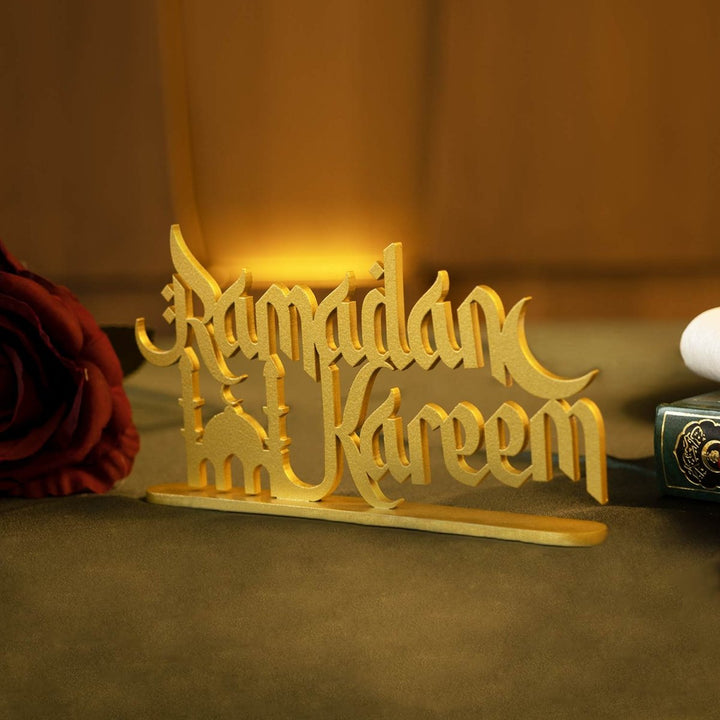 Ramadan Kareem Metal Tabletop Decor - WAMH105 - Wall Art Istanbul