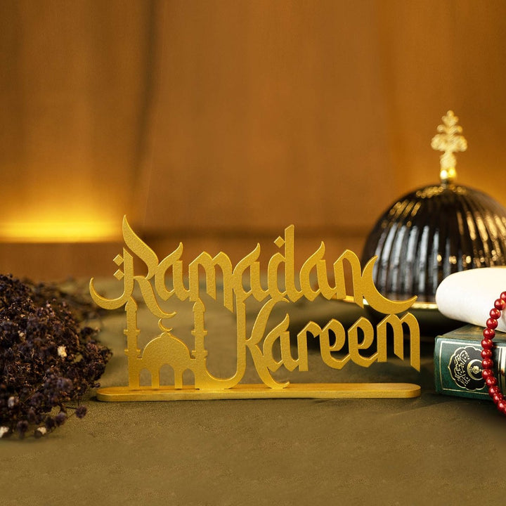 Ramadan Kareem Metal Tabletop Decor - WAMH105 - Wall Art Istanbul