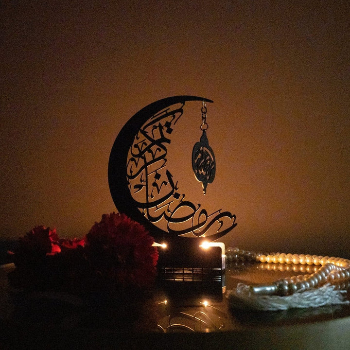 Ramadan Mubarak Metal Candle Holder - WAMH009 - Wall Art Istanbul