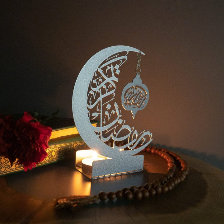 Ramadan Mubarak Metal Candle Holder - WAMH009 - Wall Art Istanbul