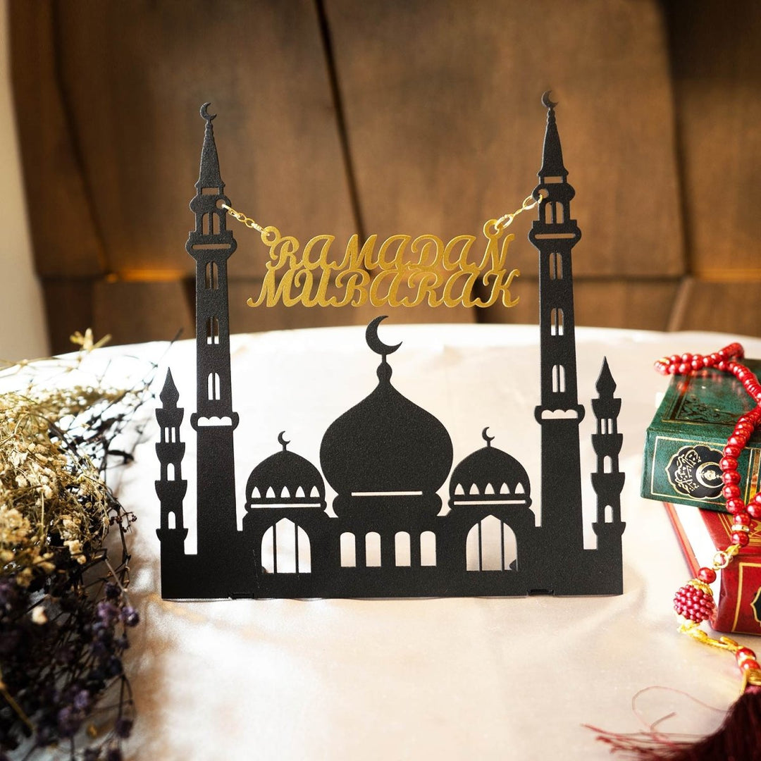 Ramadan Mubarak Metal Tabletop Decor - WAMH101 - Wall Art Istanbul